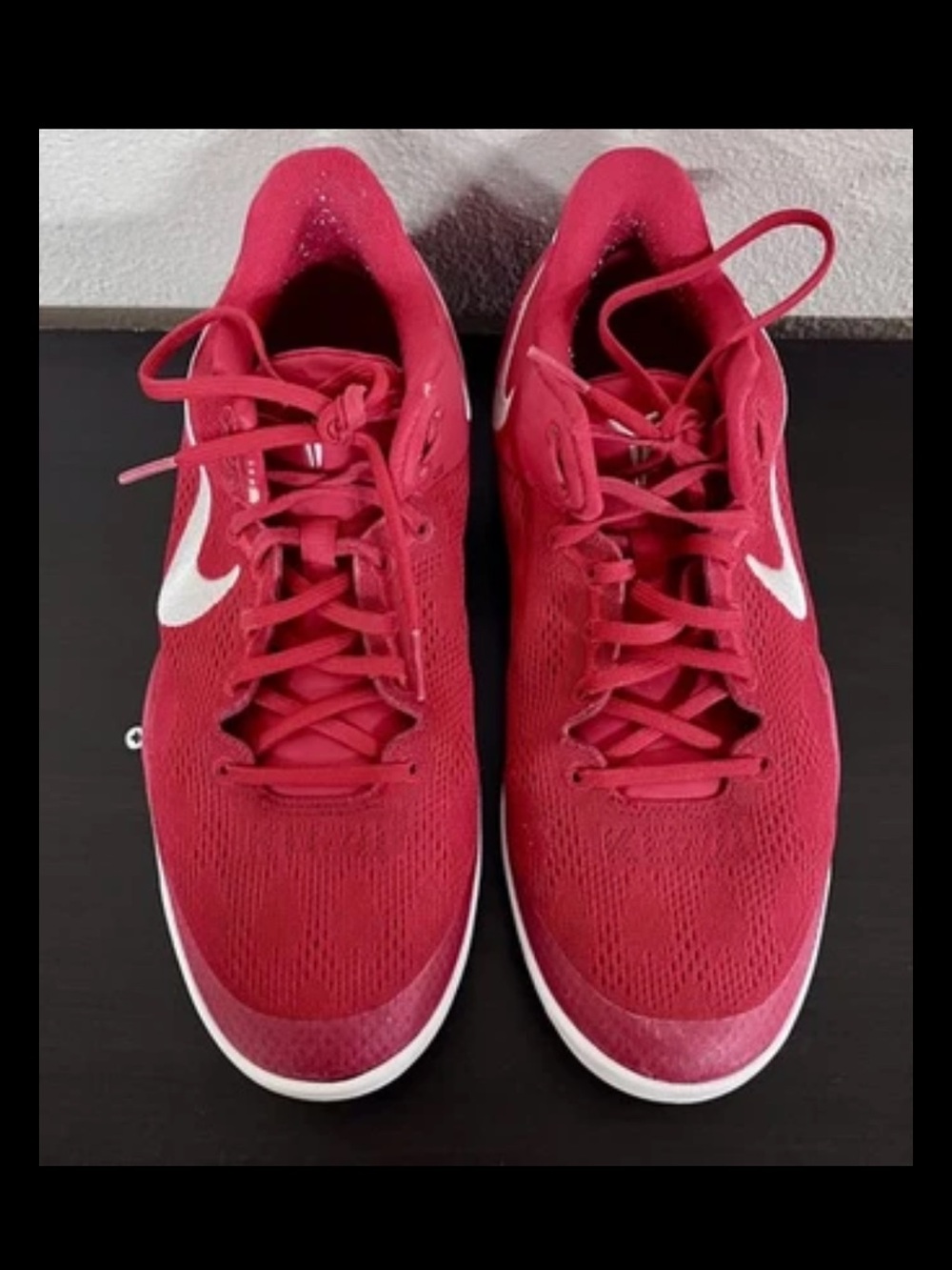 Nike Kobe 8 Youth Boys University Red Athletic Running Sneakers Logo